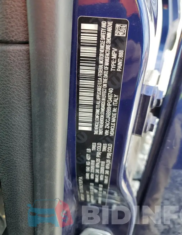 ZACCJABB6HPG48740 Photo# 14