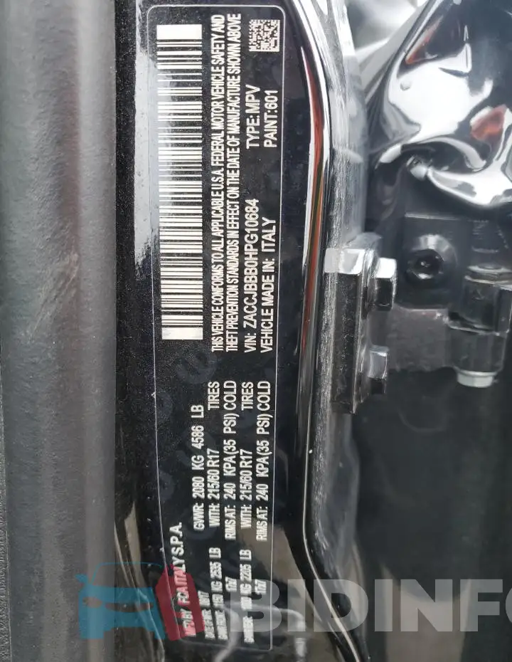 ZACCJBBB0HPG10684 Photo# 13