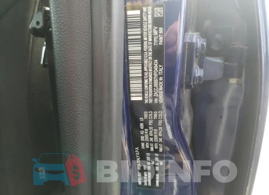ZACCJBBB7HPG49434 Photo# 13