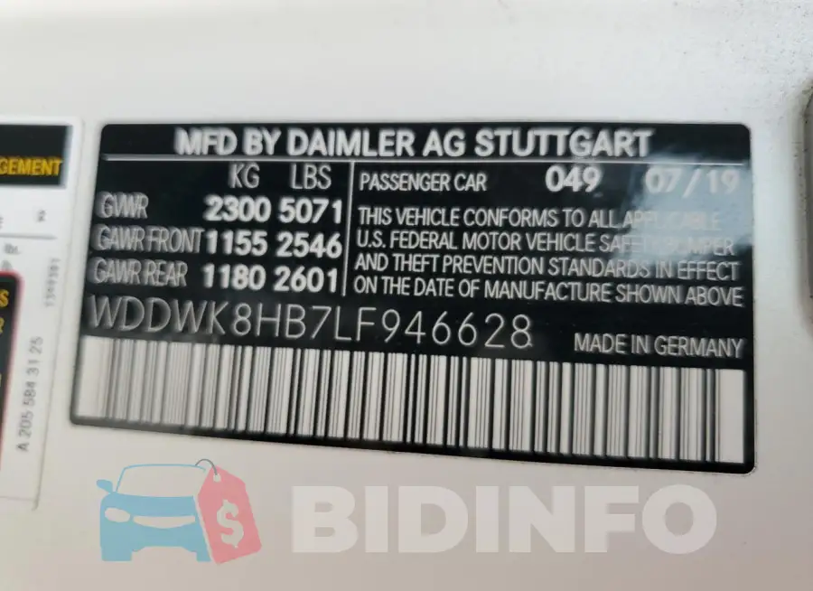 WDDWK8HB7LF946628 Photo# 13