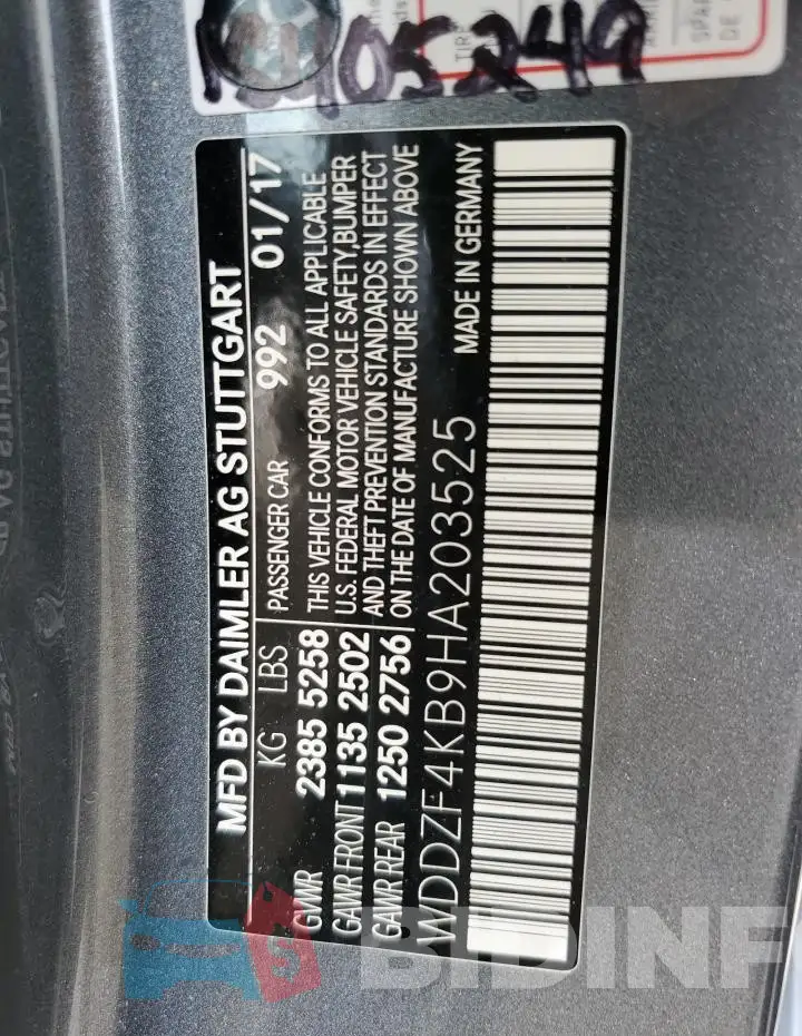 WDDZF4KB9HA203525 Photo# 12
