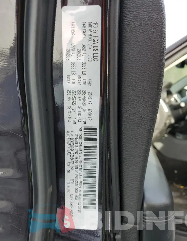 1C4RDHAGXJC290477 Photo# 12