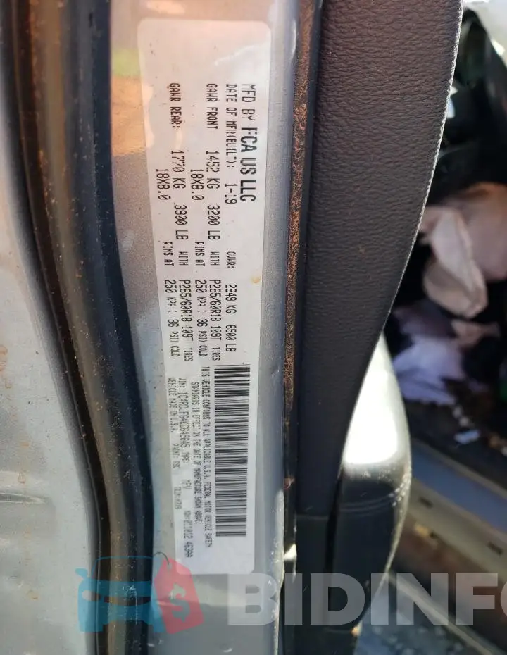 1C4RDJFG4KC645645 Photo# 13