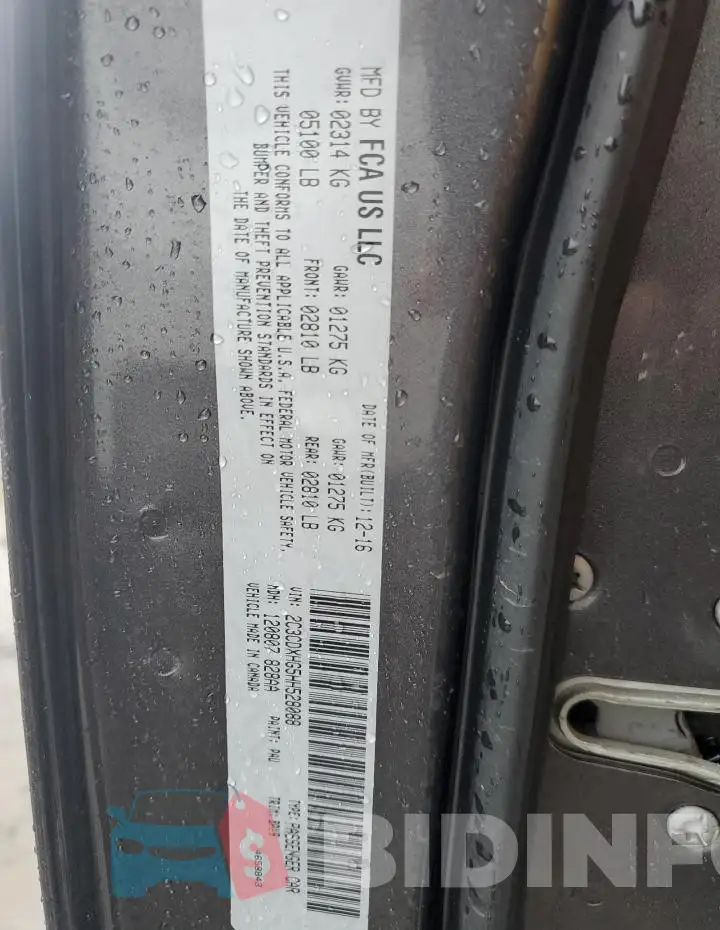 2C3CDXHG5HH528088 Photo# 13