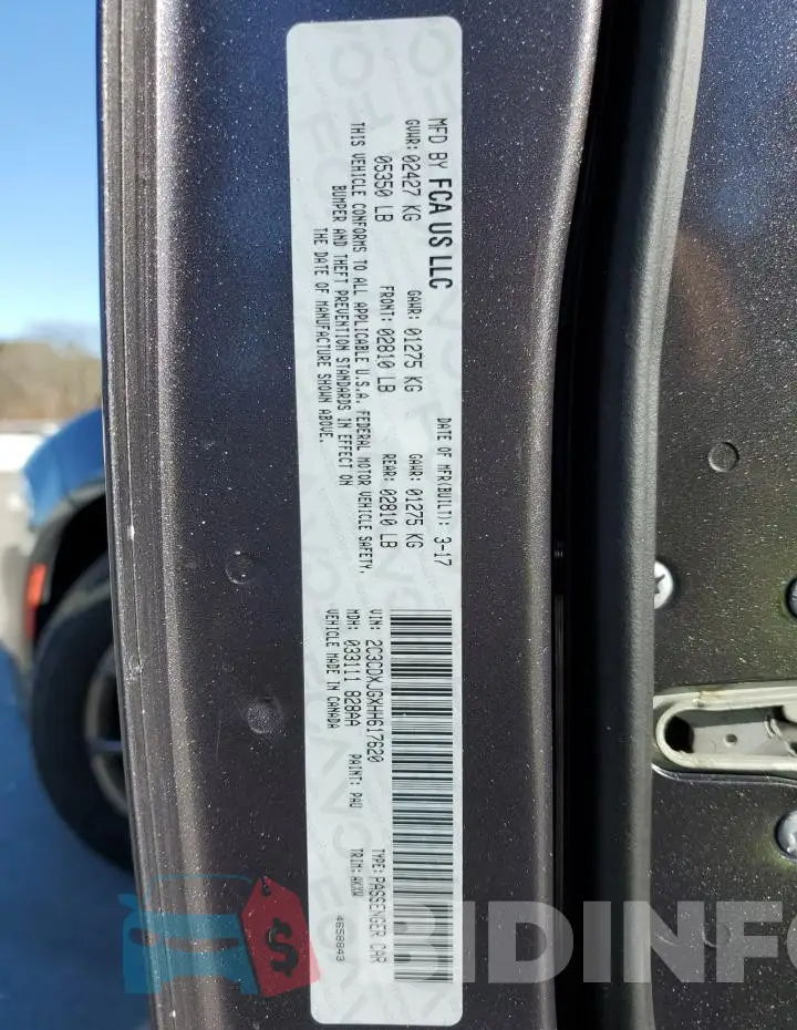 2C3CDXJGXHH617620 Photo# 12