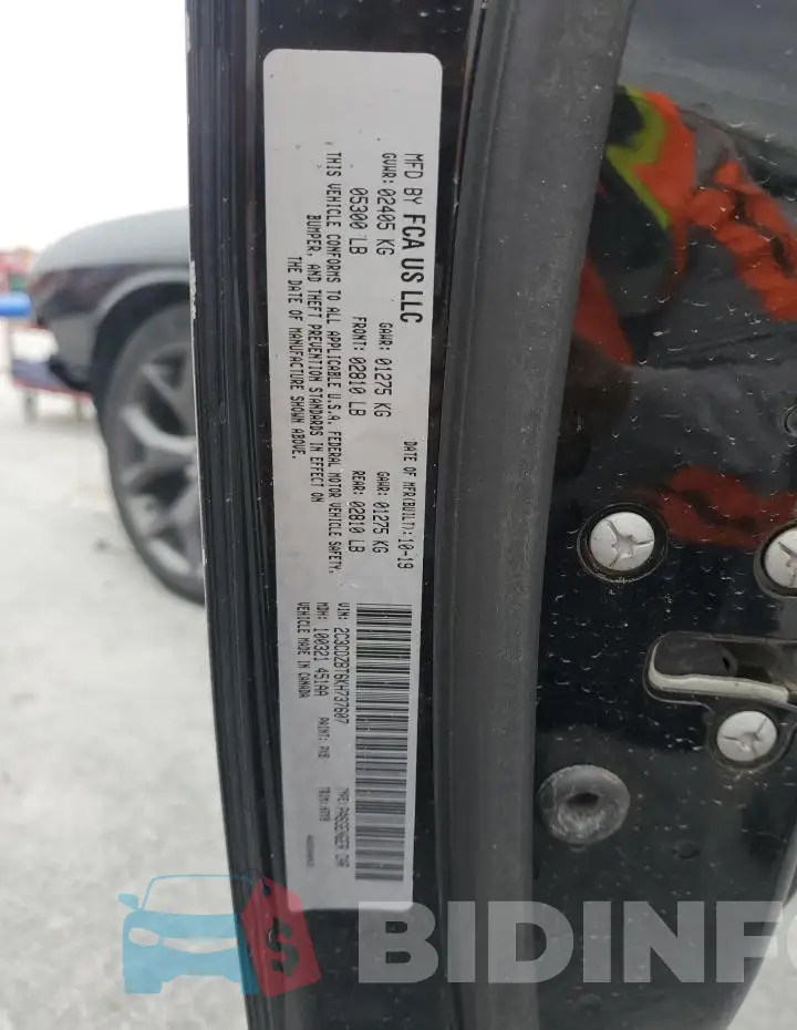2C3CDZBT6KH737607 Photo# 12