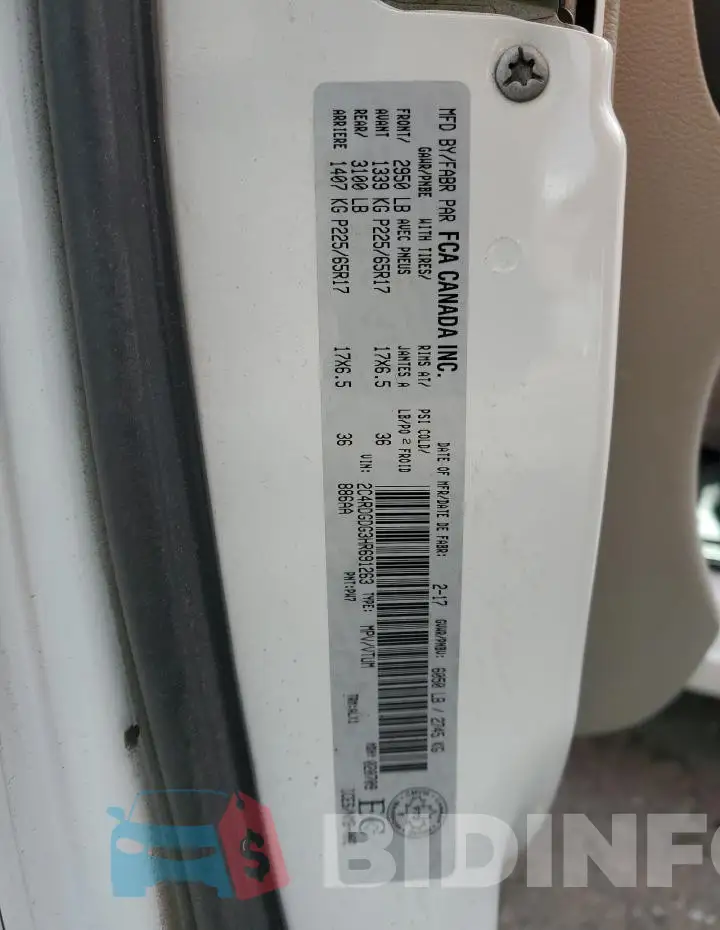 2C4RDGDG3HR691263 Photo# 13
