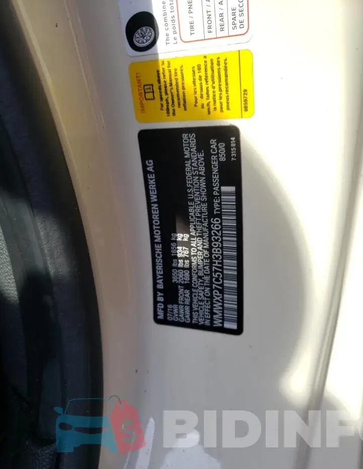 WMWXP7C57H3B93266 Photo# 12