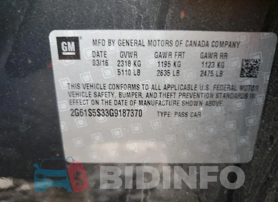 2G61S5S33G9187370 Photo# 12