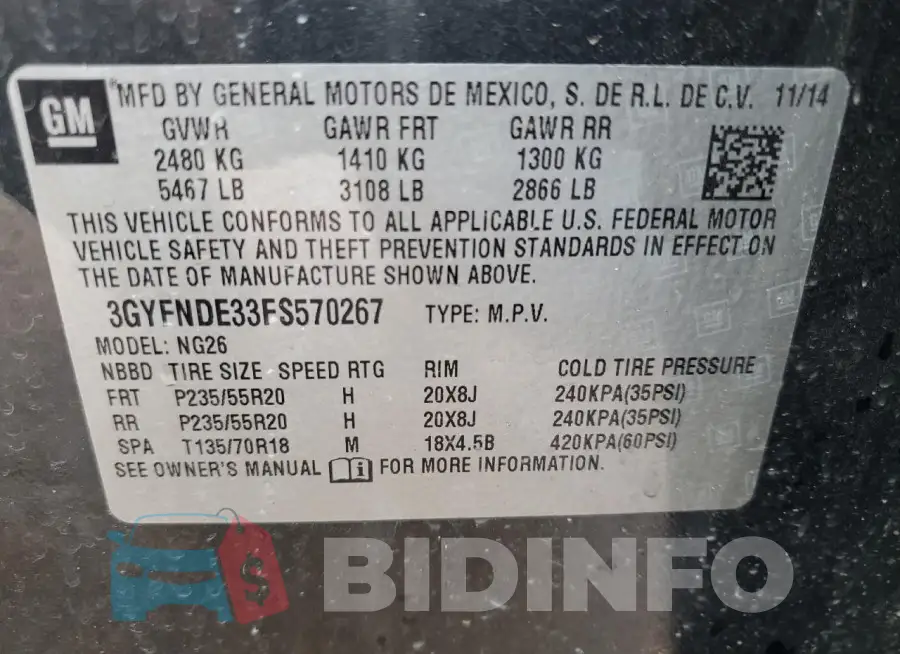 3GYFNDE33FS570267 Photo# 12