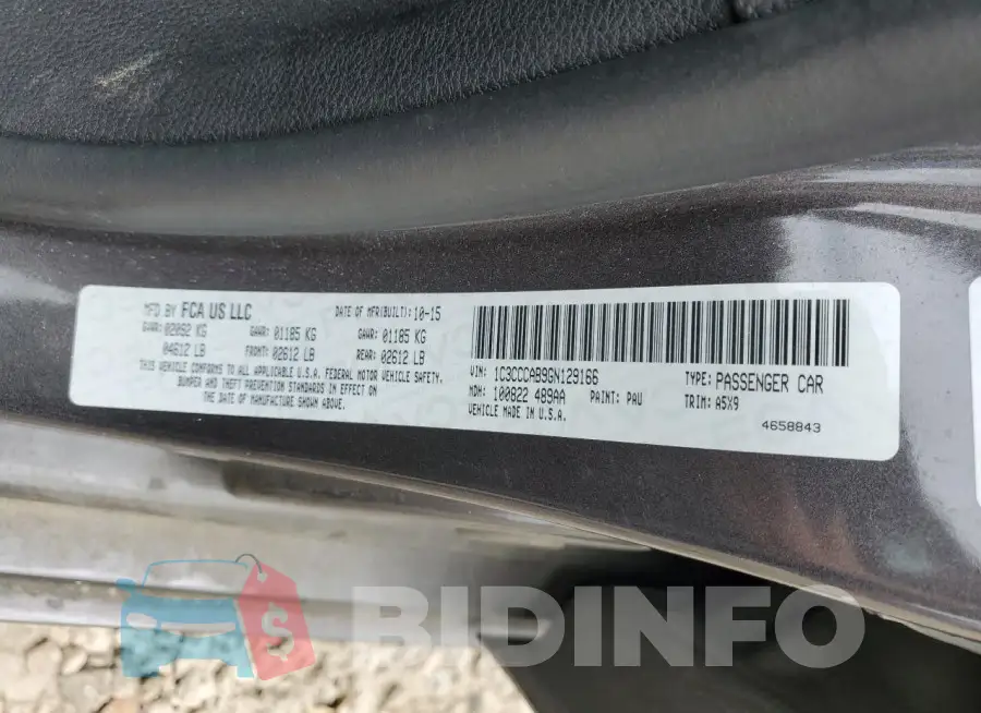 1C3CCCAB9GN129166 Photo# 12