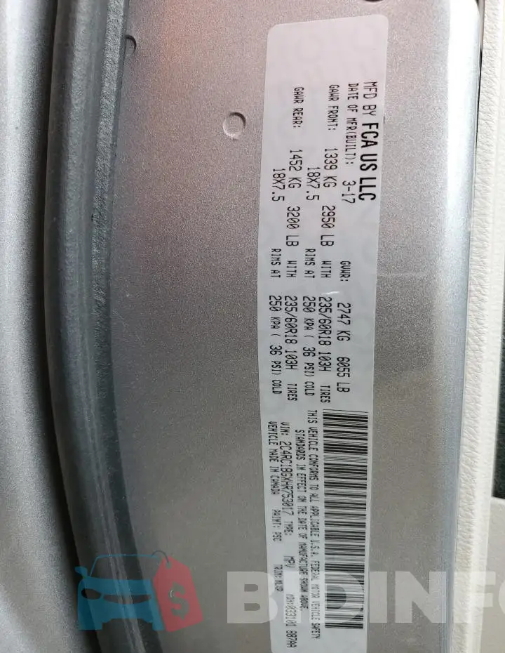 2C4RC1BGXHR753017 Photo# 14