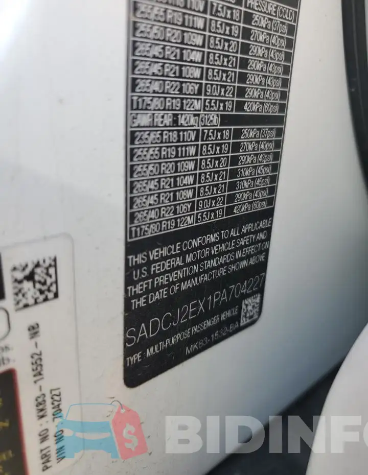 SADCJ2EX1PA704227 Photo# 13
