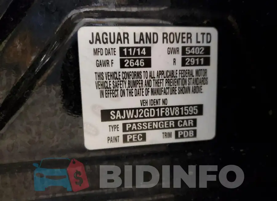 SAJWJ2GD1F8V81595 Photo# 12