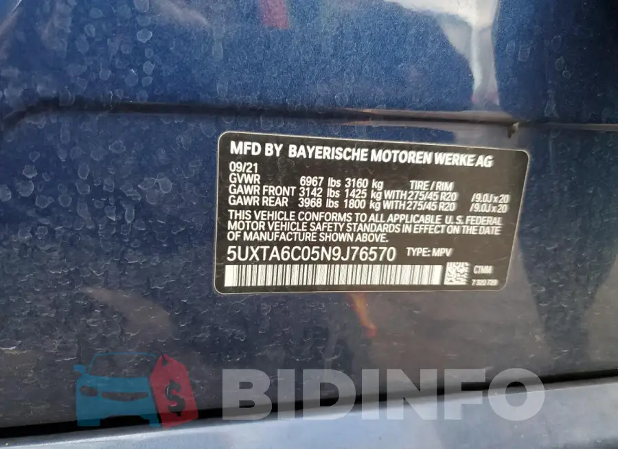 5UXTA6C05N9J76570 Photo# 13