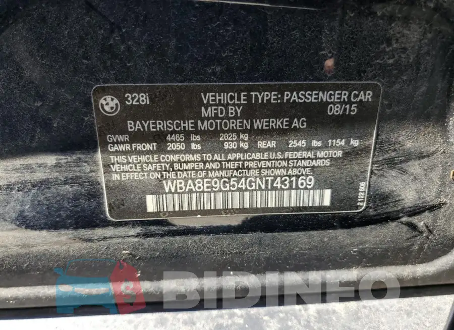 WBA8E9G54GNT43169 Photo# 12