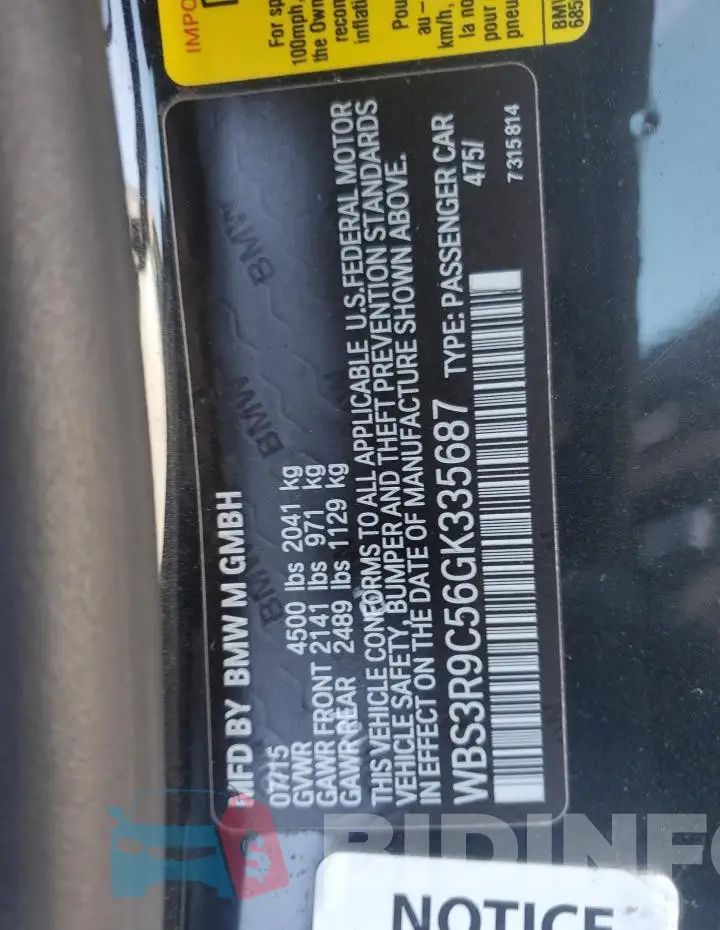 WBS3R9C56GK335687 Photo# 13
