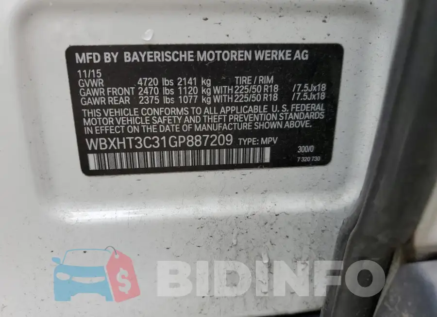 WBXHT3C31GP887209 Photo# 14
