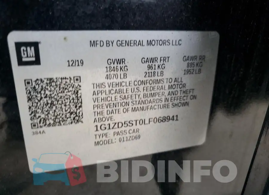 1G1ZD5ST0LF068941 Photo# 12