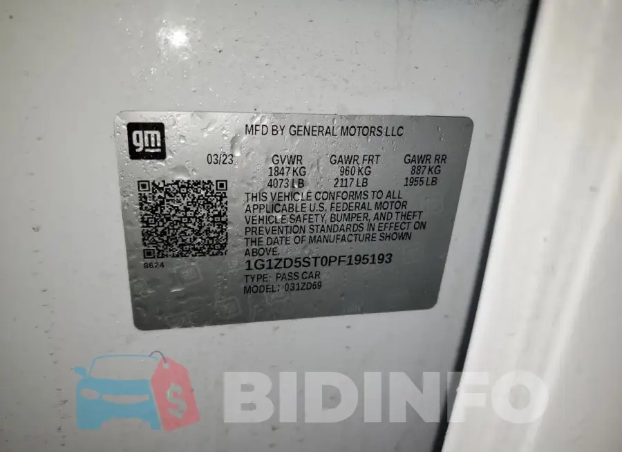 1G1ZD5ST0PF195193 Photo# 13