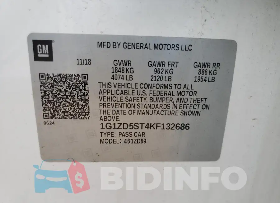 1G1ZD5ST4KF132686 Photo# 12