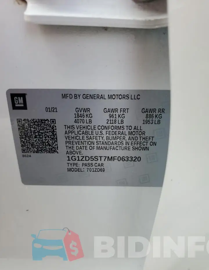 1G1ZD5ST7MF063320 Photo# 12