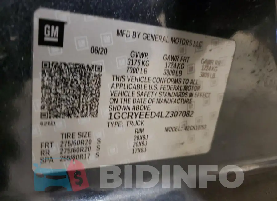 1GCRYEED4LZ307082 Photo# 12