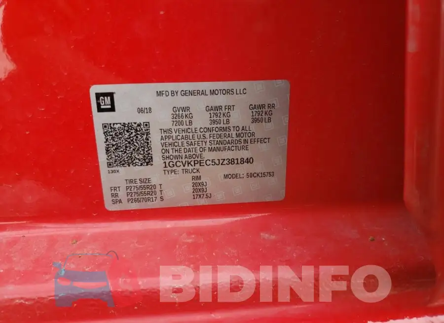 1GCVKPEC5JZ381840 Photo# 12