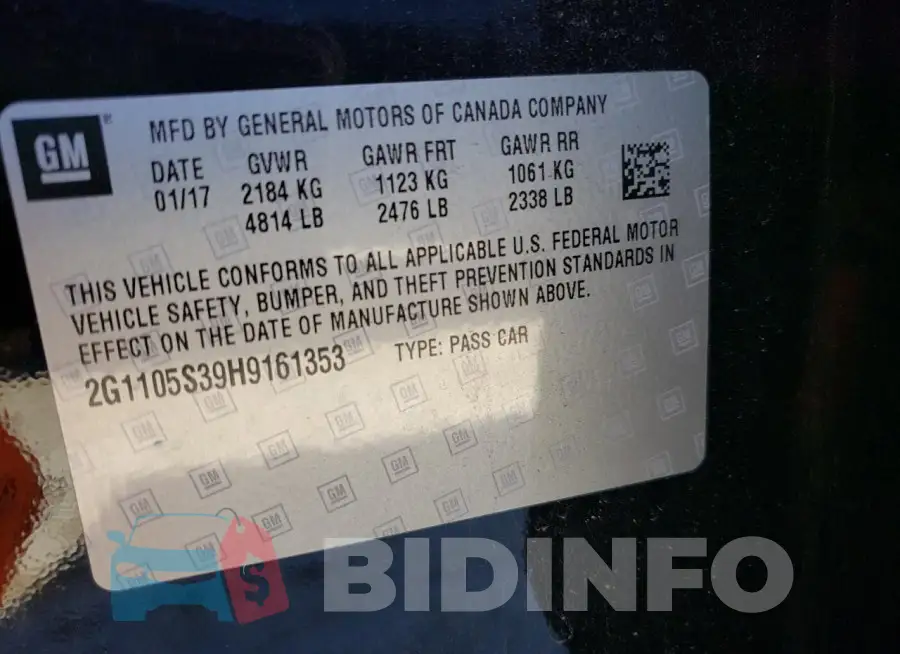 2G1105S39H9161353 Photo# 12