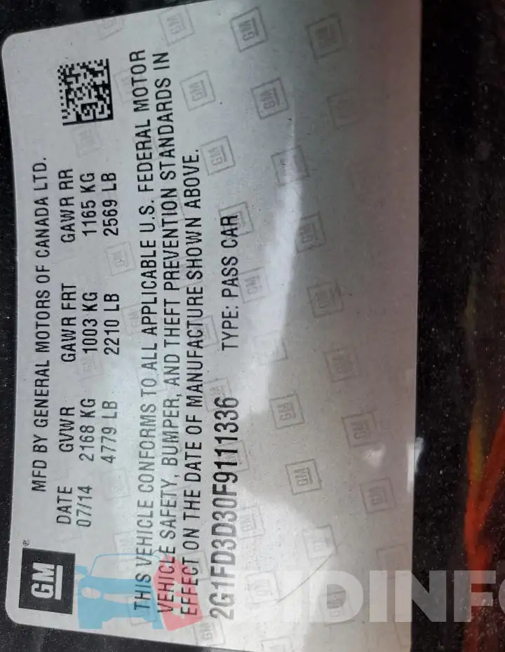 2G1FD3D30F9111336 Photo# 13