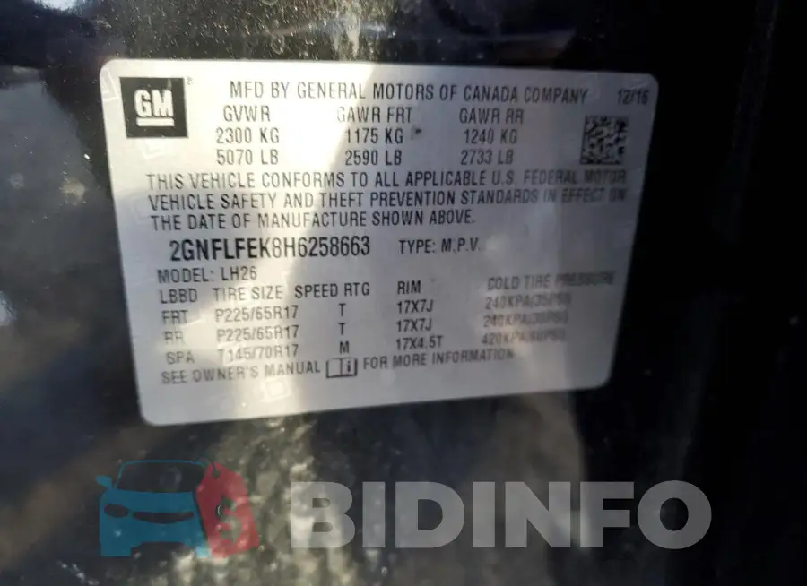 2GNFLFEK8H6258663 Photo# 14