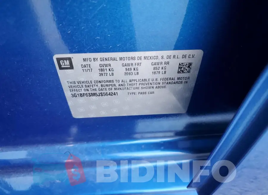 3G1BF6SM5JS564241 Photo# 12