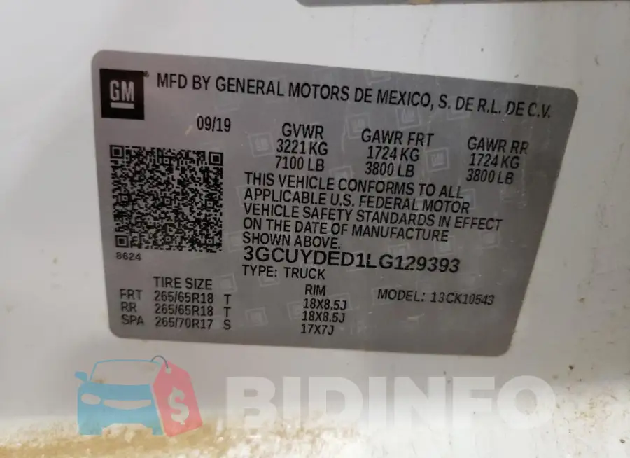 3GCUYDED1LG129393 Photo# 12