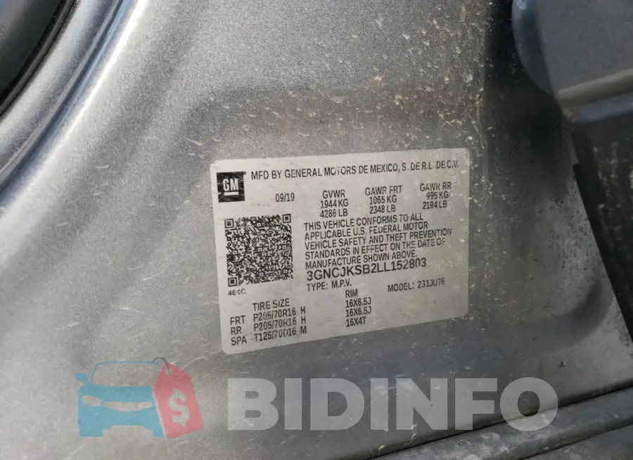 3GNCJKSB2LL152803 Photo# 13