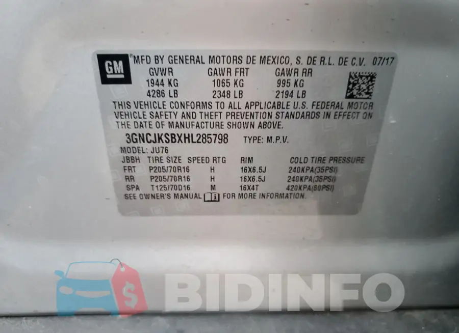 3GNCJKSBXHL285798 Photo# 12