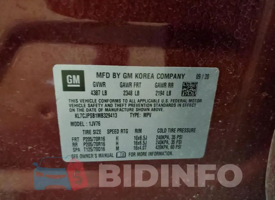 KL7CJPSB1MB329413 Photo# 12