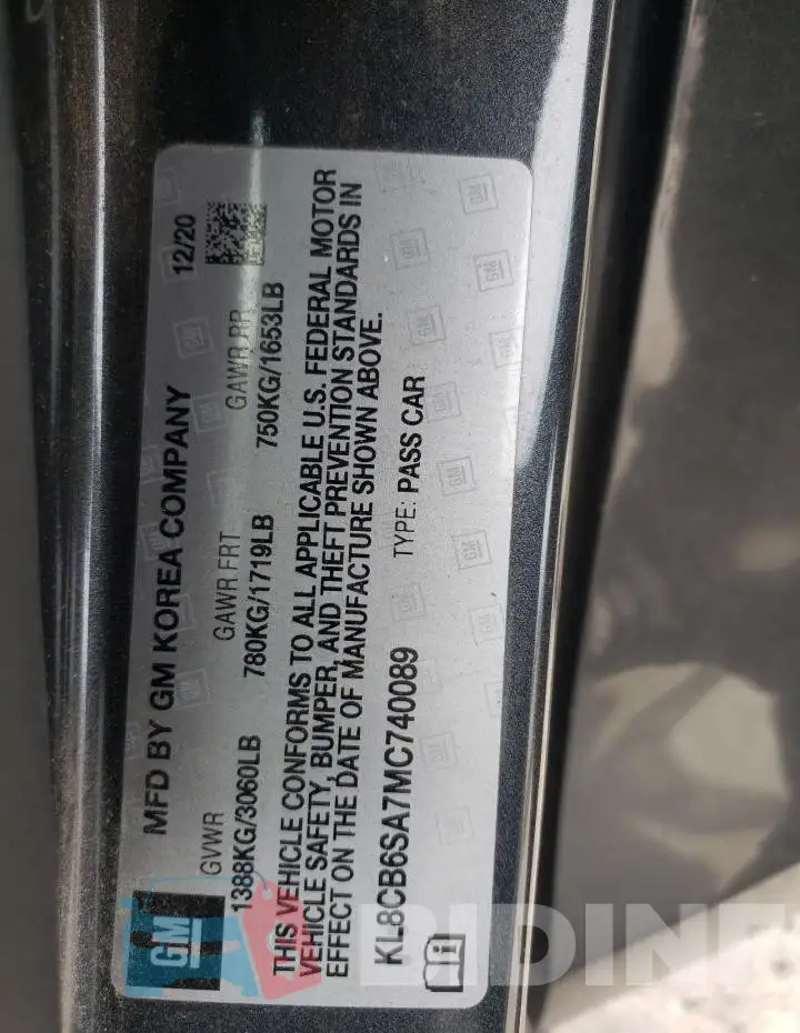 KL8CB6SA7MC740089 Photo# 13