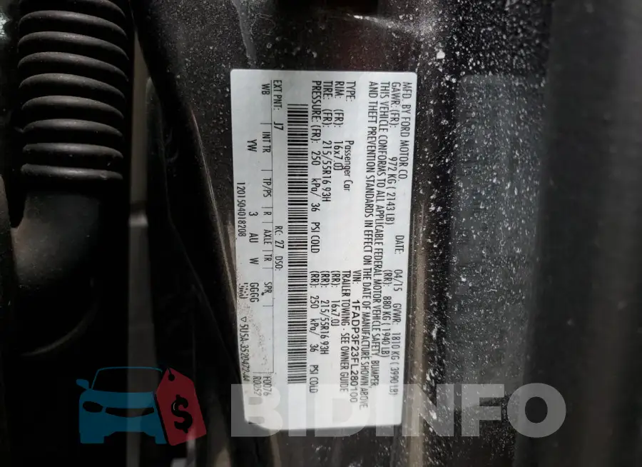 1FADP3F23FL280100 Photo# 12