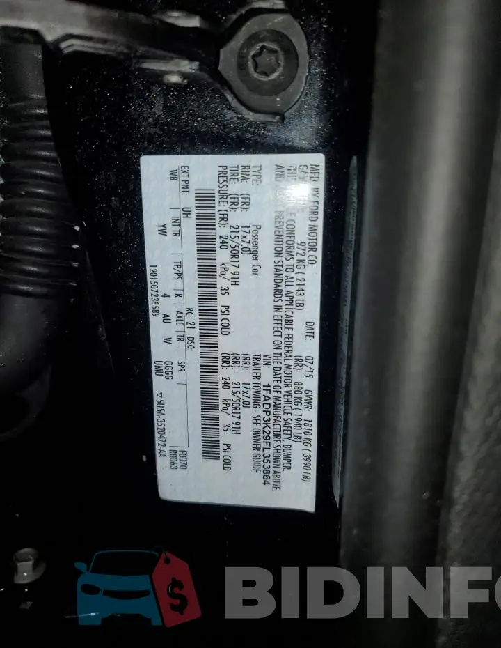 1FADP3K29FL353864 Photo# 12