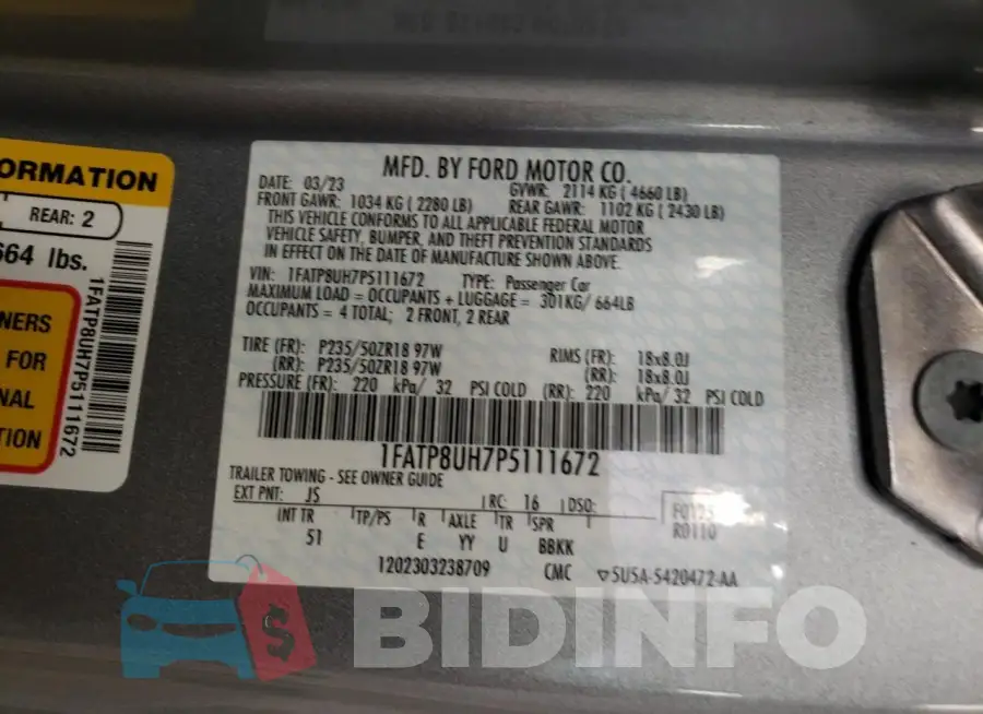 1FATP8UH7P5111672 Photo# 12