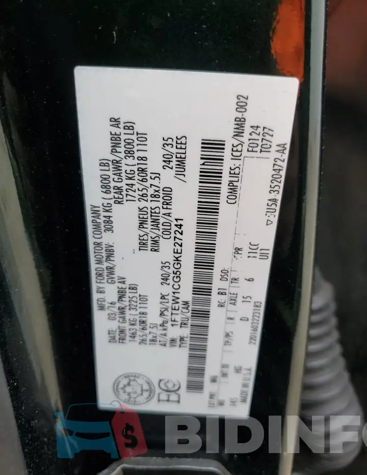 1FTEW1CG5GKE27241 Photo# 12