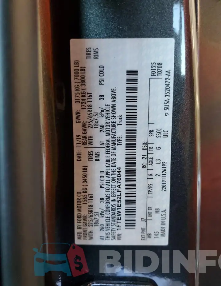 1FTEW1E52LFA76044 Photo# 12