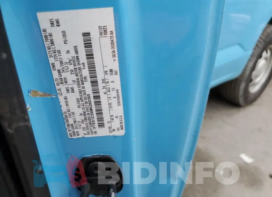 1FTEX1C5XMKD60305 Photo# 13