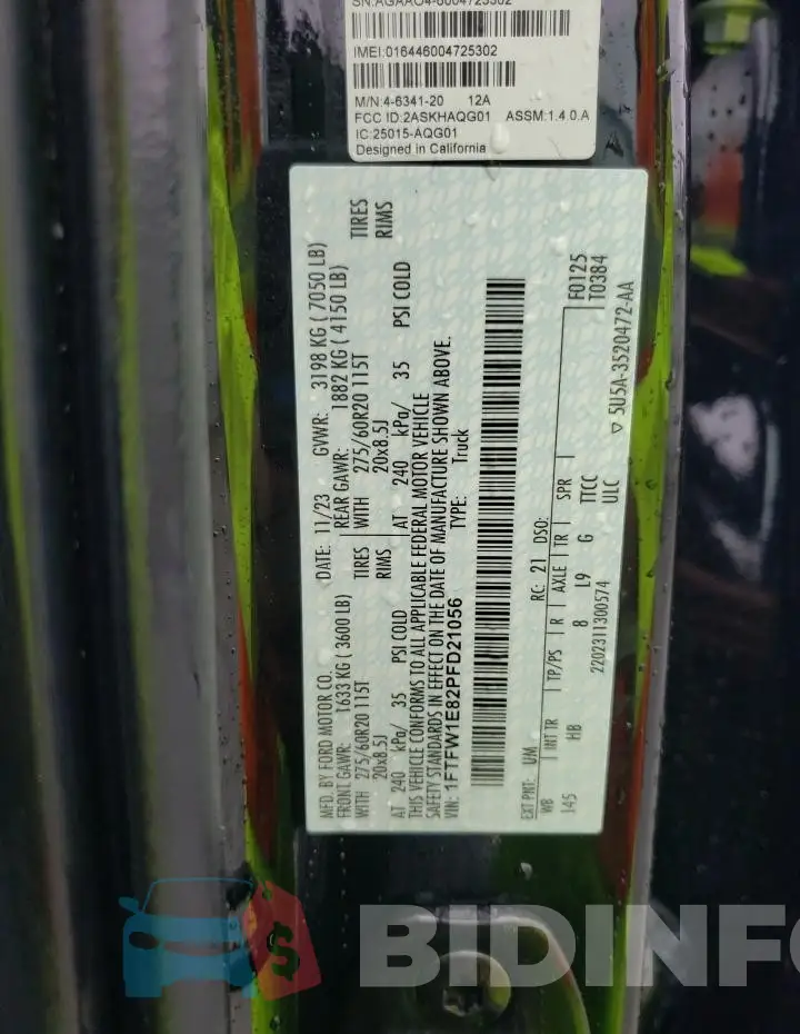 1FTFW1E82PFD21056 Photo# 13