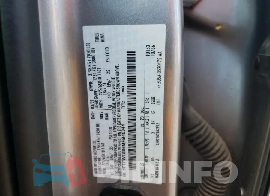 1FTFW1E86MFB40344 Photo# 12