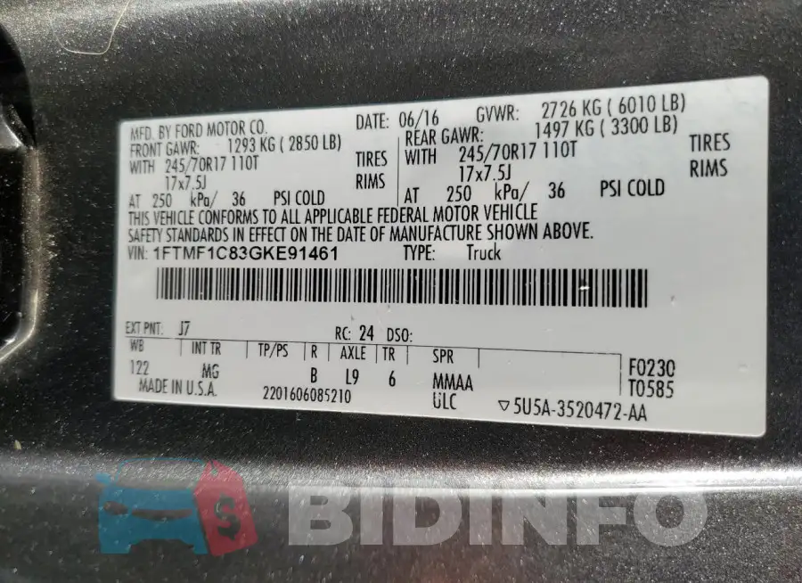1FTMF1C83GKE91461 Photo# 12