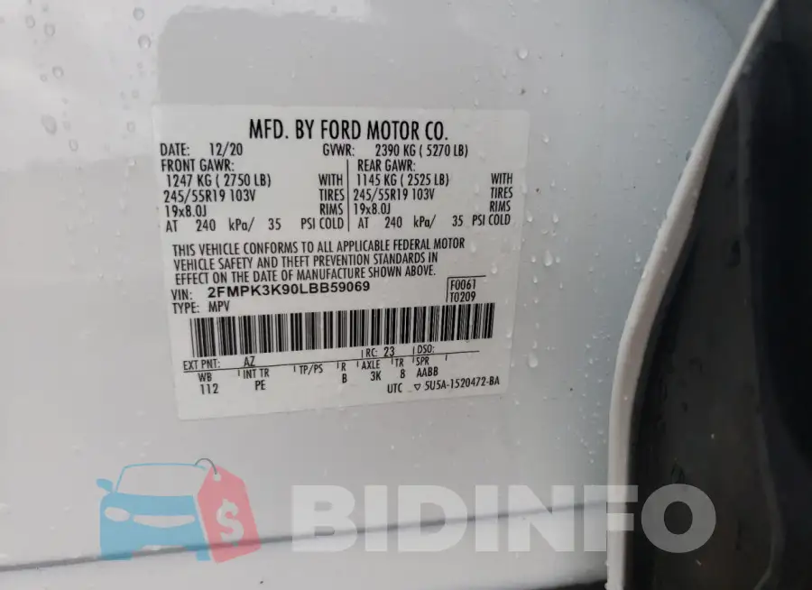 2FMPK3K90LBB59069 Photo# 14