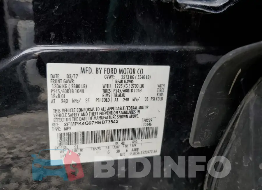 2FMPK4G97HBB73542 Photo# 13
