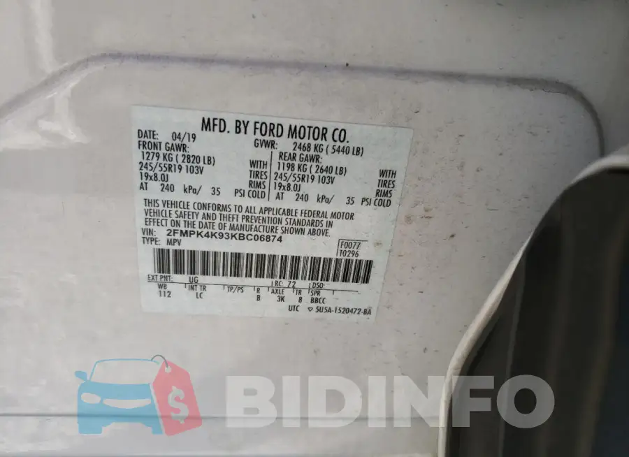 2FMPK4K93KBC06874 Photo# 14