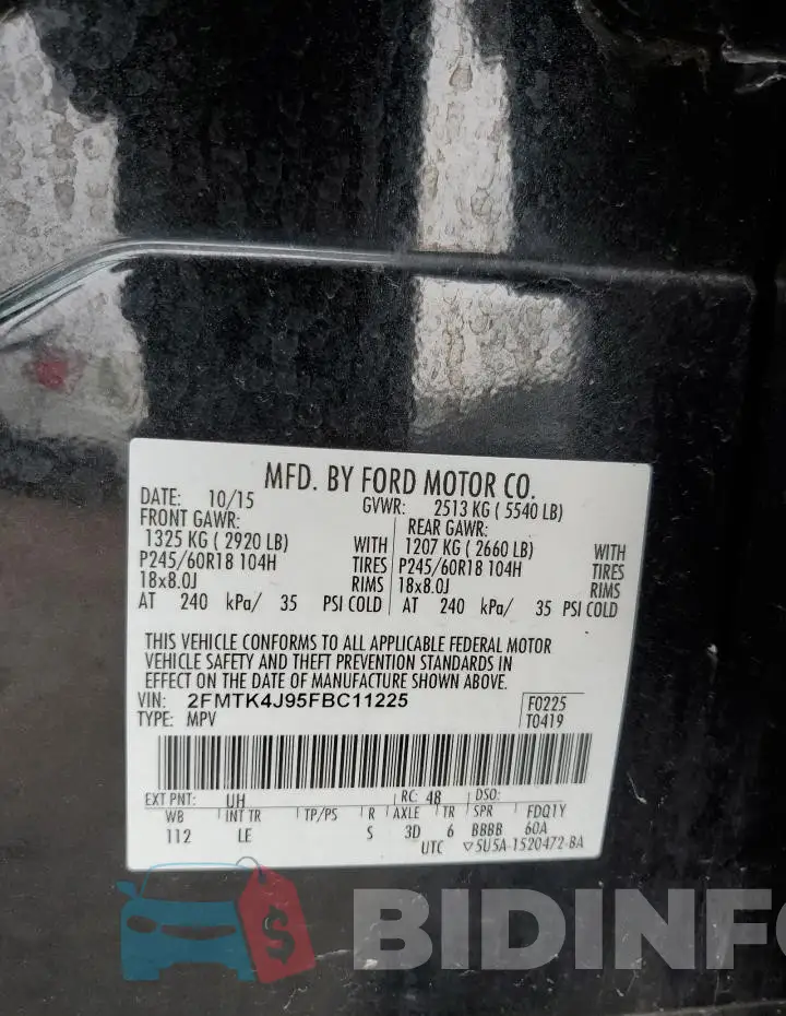 2FMTK4J95FBC11225 Photo# 12